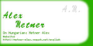 alex metner business card